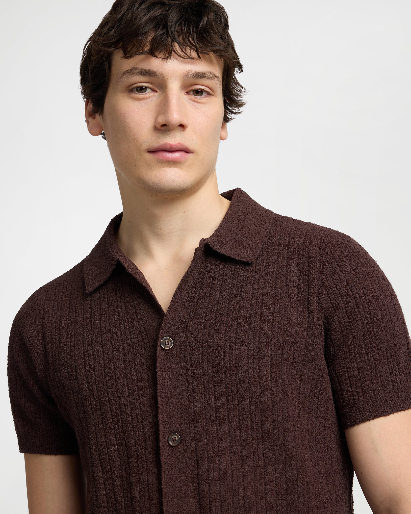 Boucle Rib Button Up Shirt – onia