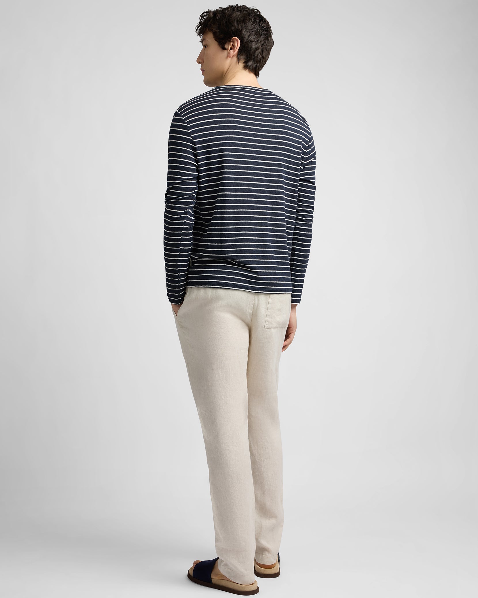 Stretch Linen Jersey Long Sleeve Tee – onia