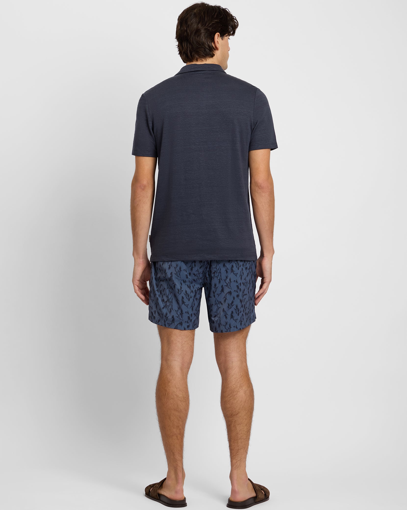 Stretch Linen Jersey Short Sleeve Polo