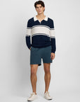 Midnight/Egret Boucle Rugby Polo
