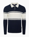 Midnight/Egret Boucle Rugby Polo