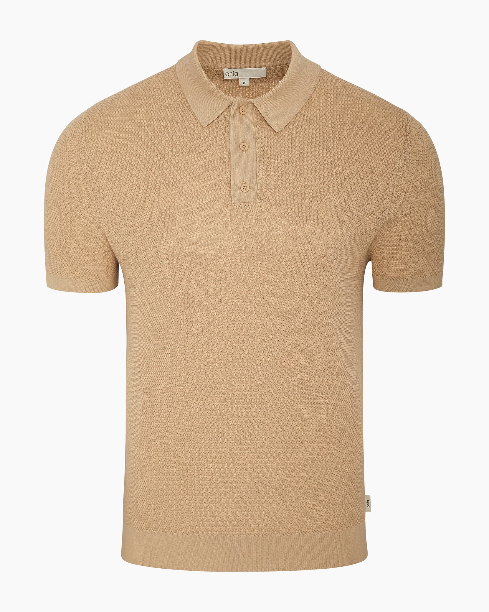 Cotton Textured Knit Polo