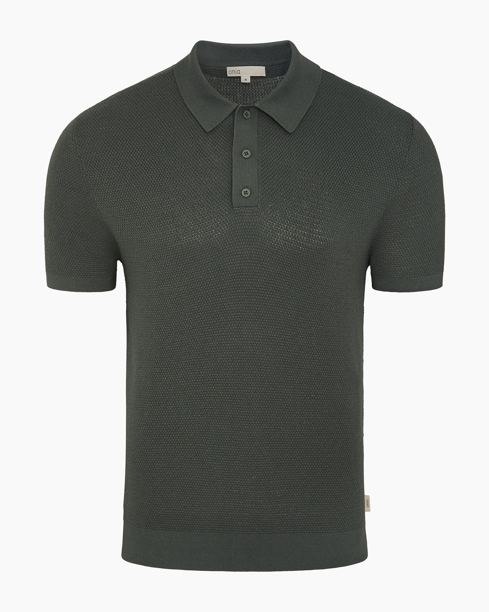 Cotton Textured Knit Polo