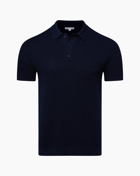 Cotton Textured Knit Polo