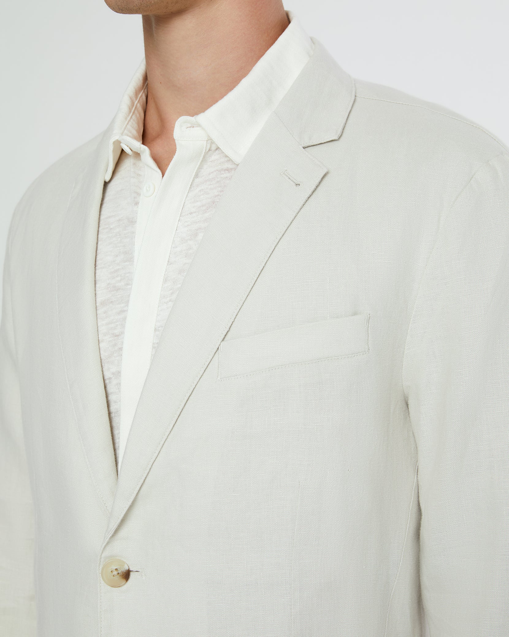 Off white linen blazer hotsell