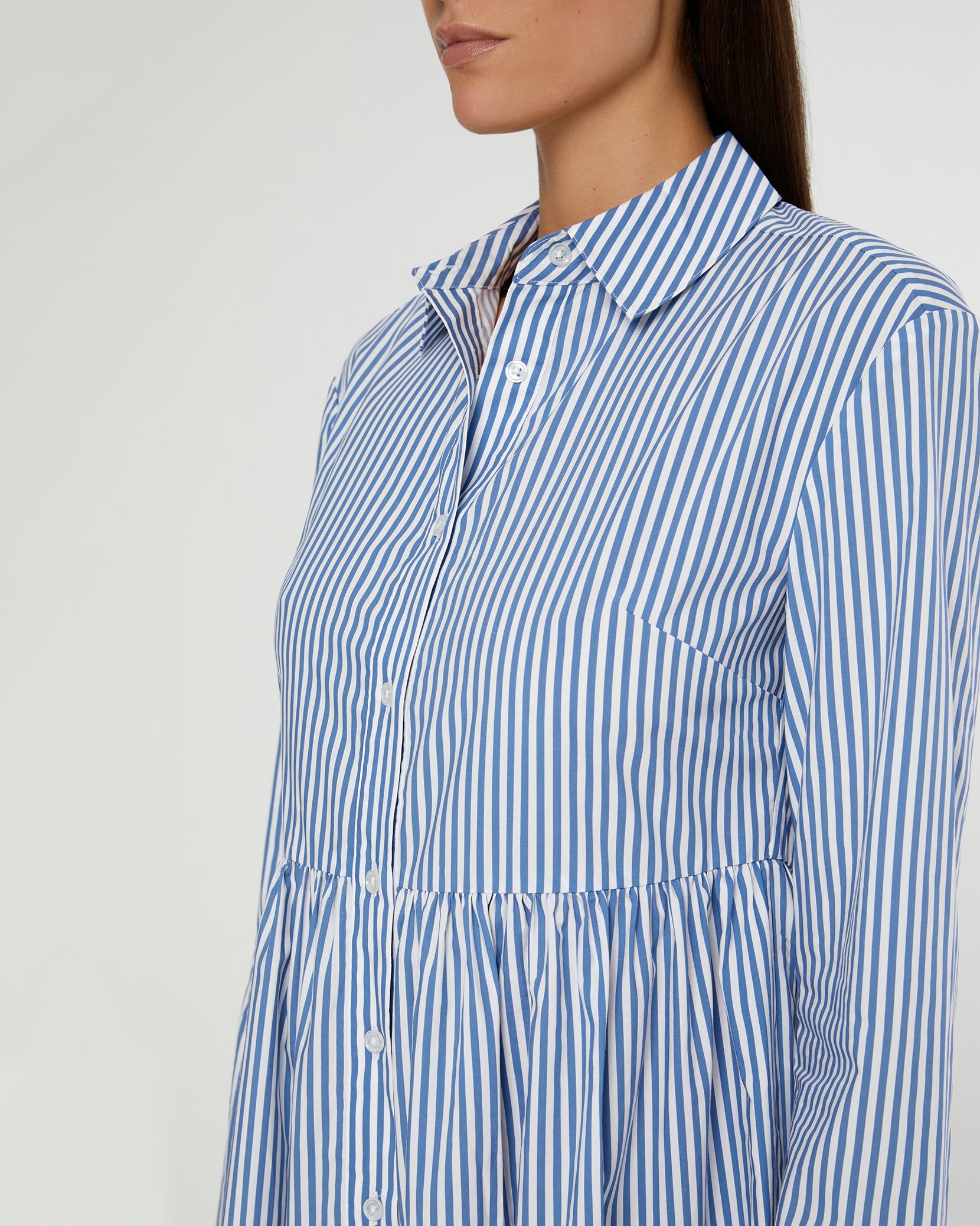 Beach Stripe Poplin Maxi Shirtdress