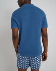 Cotton Textured Johnny Collar Polo