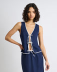 Deep Navy/White