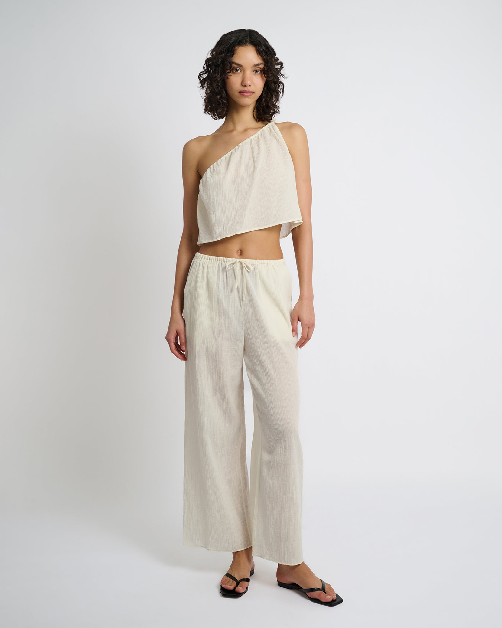 【Kashiko 25HS】Zen One Shoulder Top ZNX4EVER.COM | One side tie shoulder Top | FREE SHIPPING