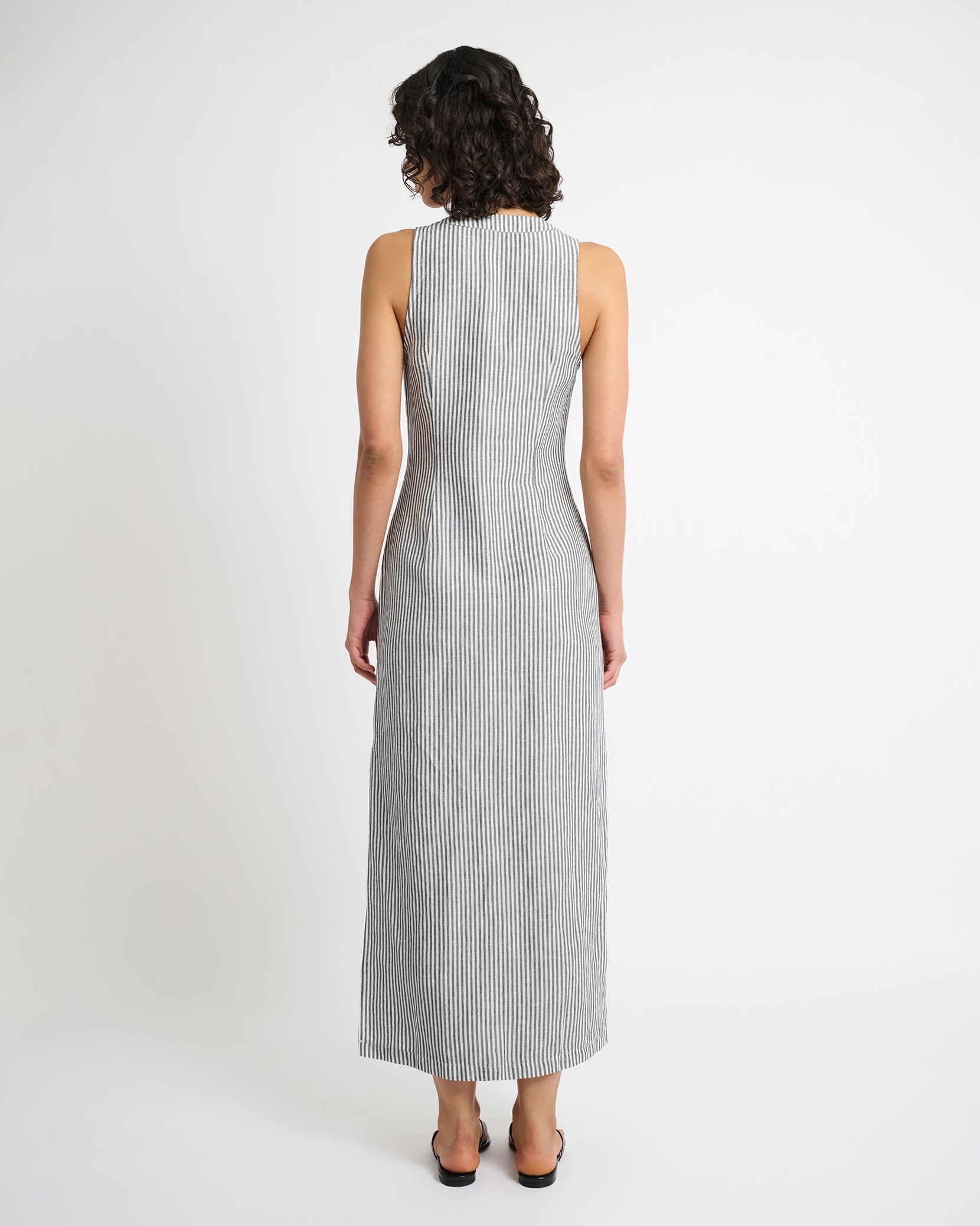 Air Linen Button Down Maxi Dress