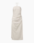 Air Linen Ruched Halter Dress