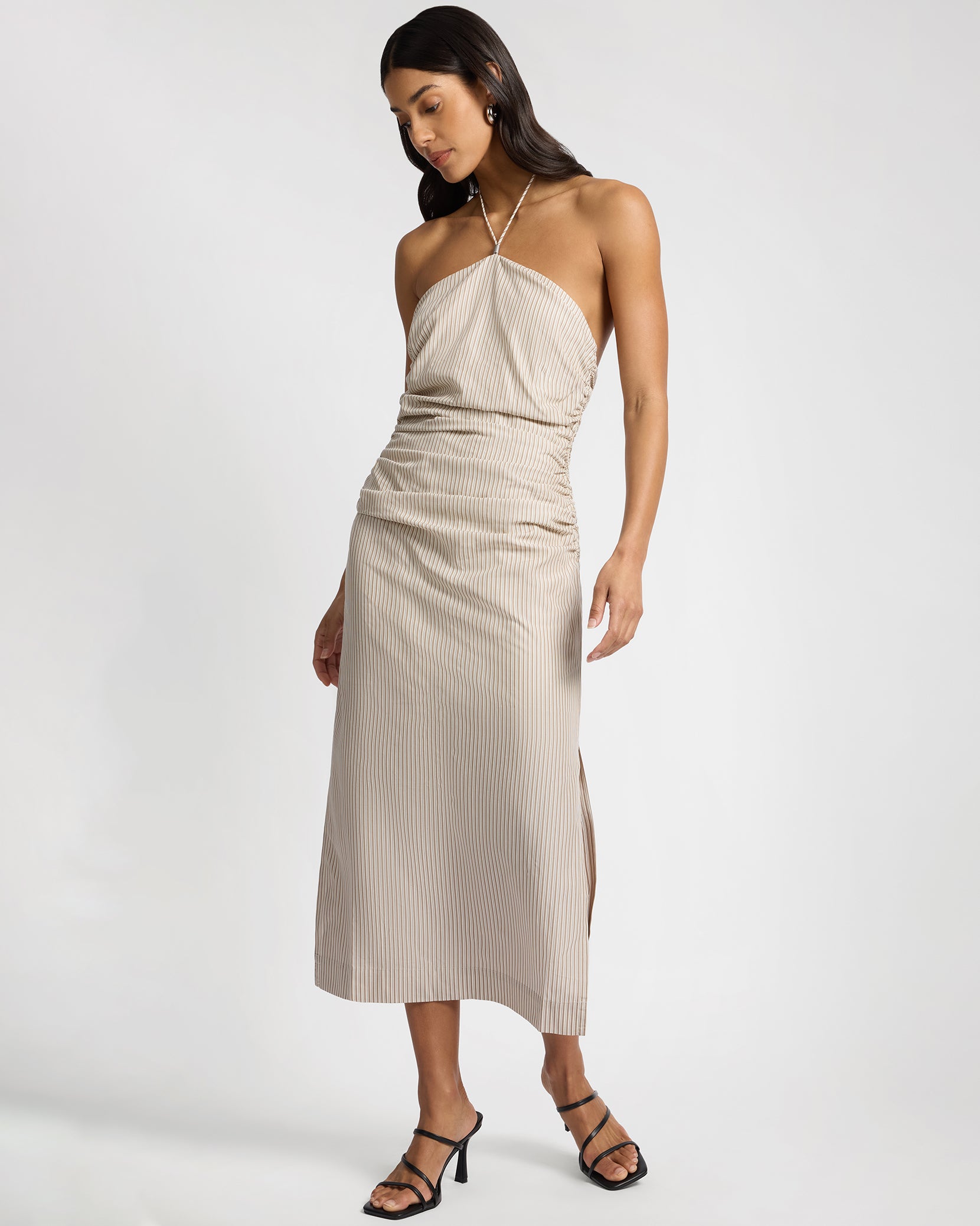 Ruched Halter Dress onia Ruched Halter Dress onia