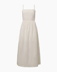 Air Linen Straight Neck Maxi Dress