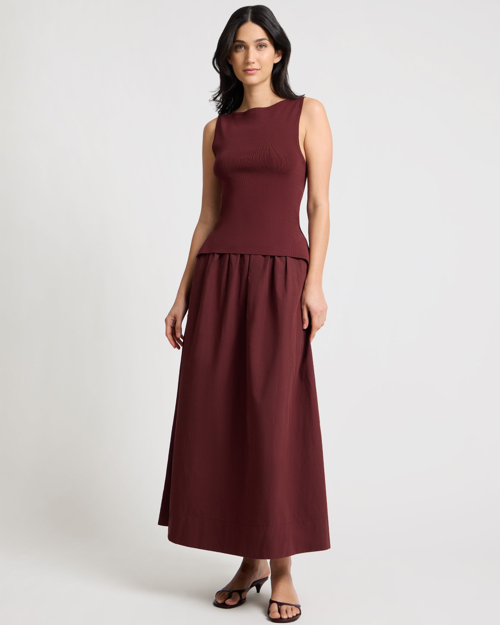 Boatneck Mix Media Dress – onia