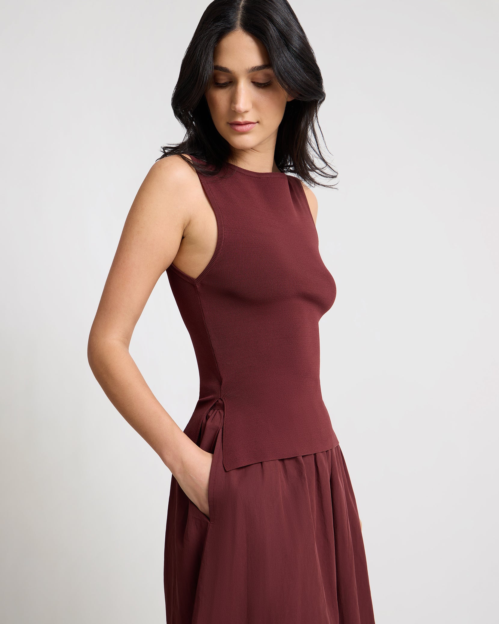 Boatneck Mix Media Dress – onia Boatneck Mix Media Dress – onia