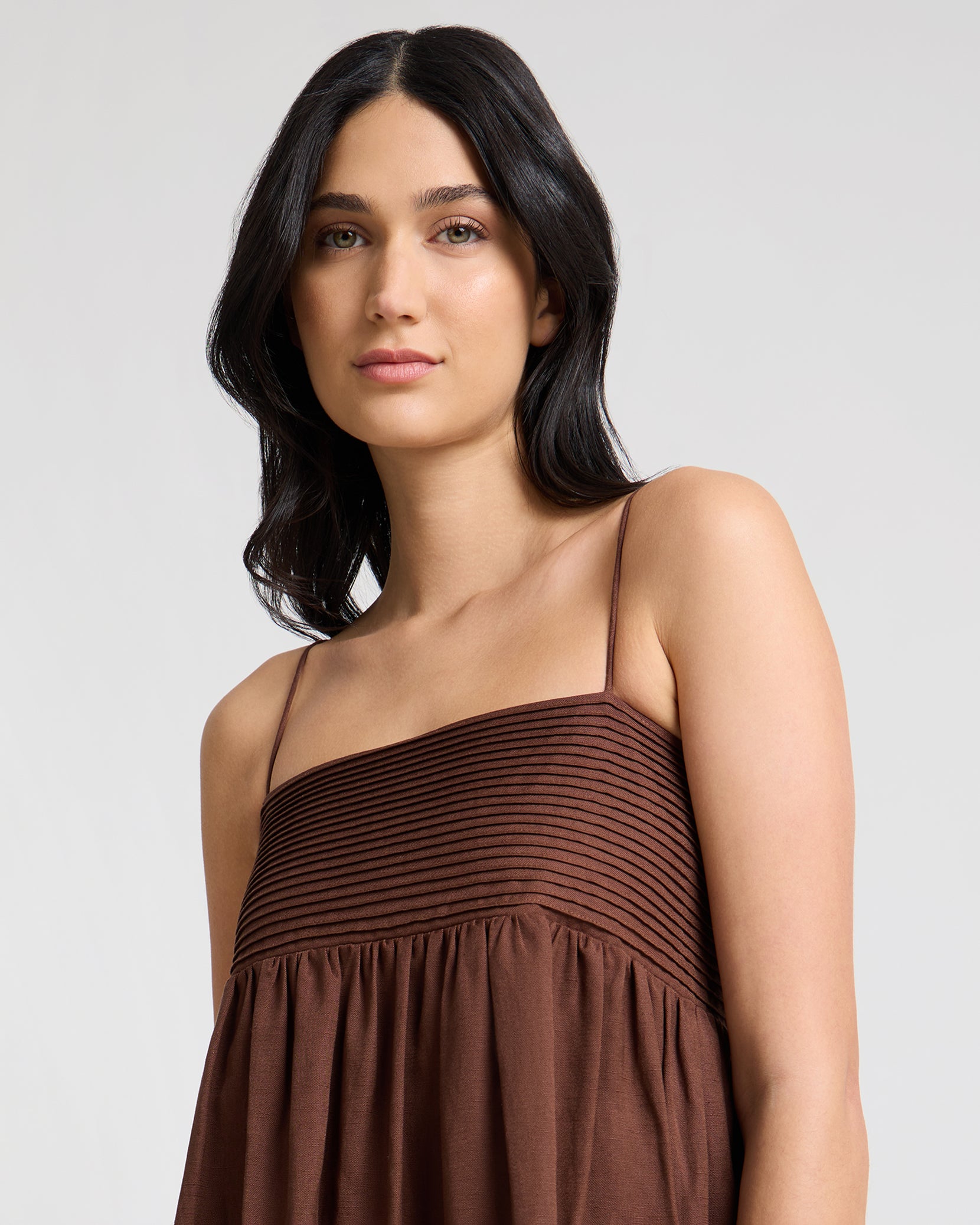 A-Line Pintuck Midi Dress – onia