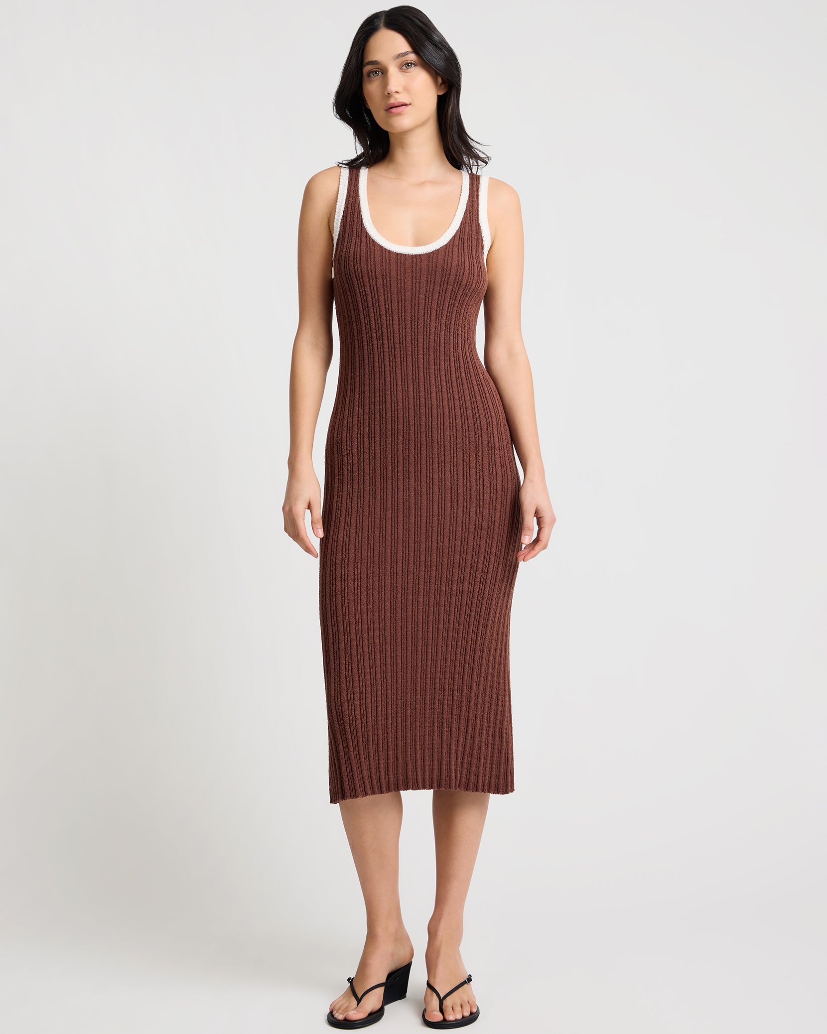 Cotton Boucle Scoop Tank Dress Cotton Boucle Scoop Tank Dress