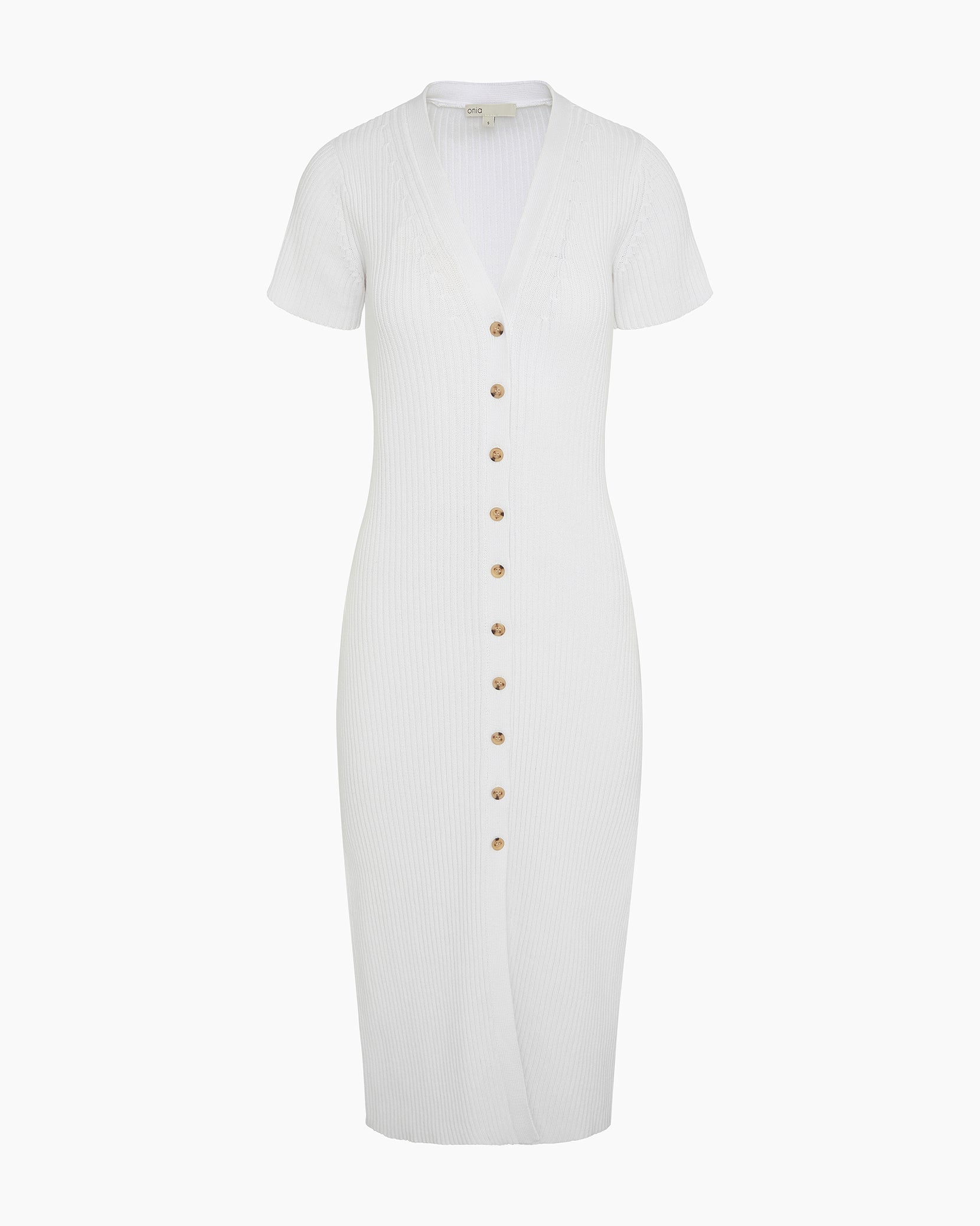V-Neck Button Front Dress