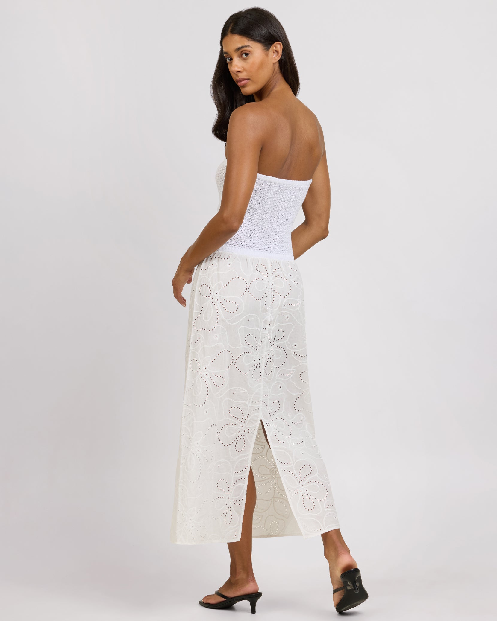 Crochet Knit Mix Media Dress