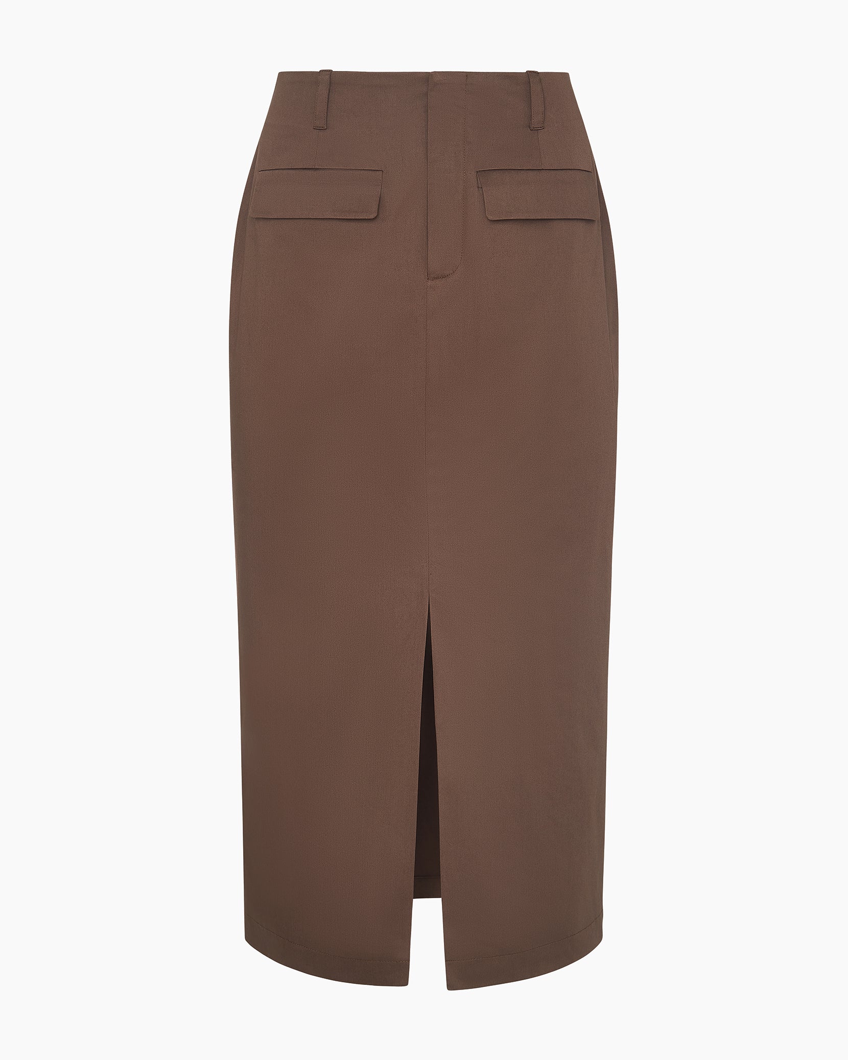 Front Slit Midi Skirt