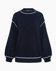 Cotton Oversized Mock Neck Sweater