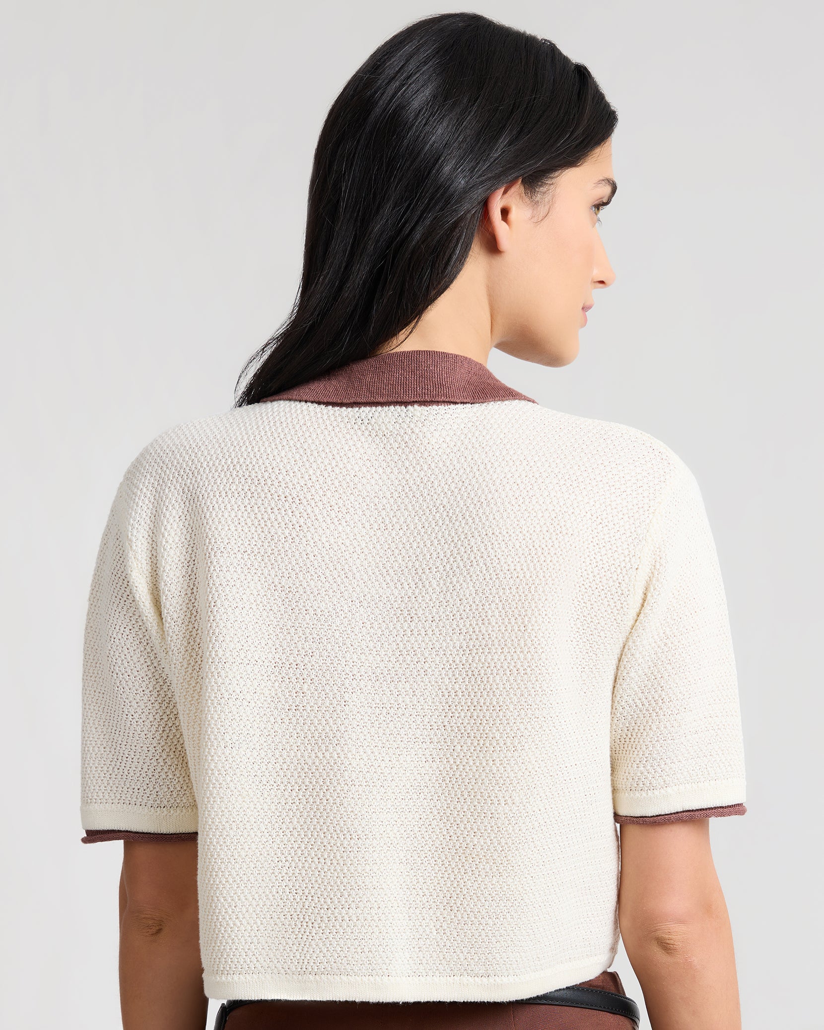 Cropped Knit Polo – onia