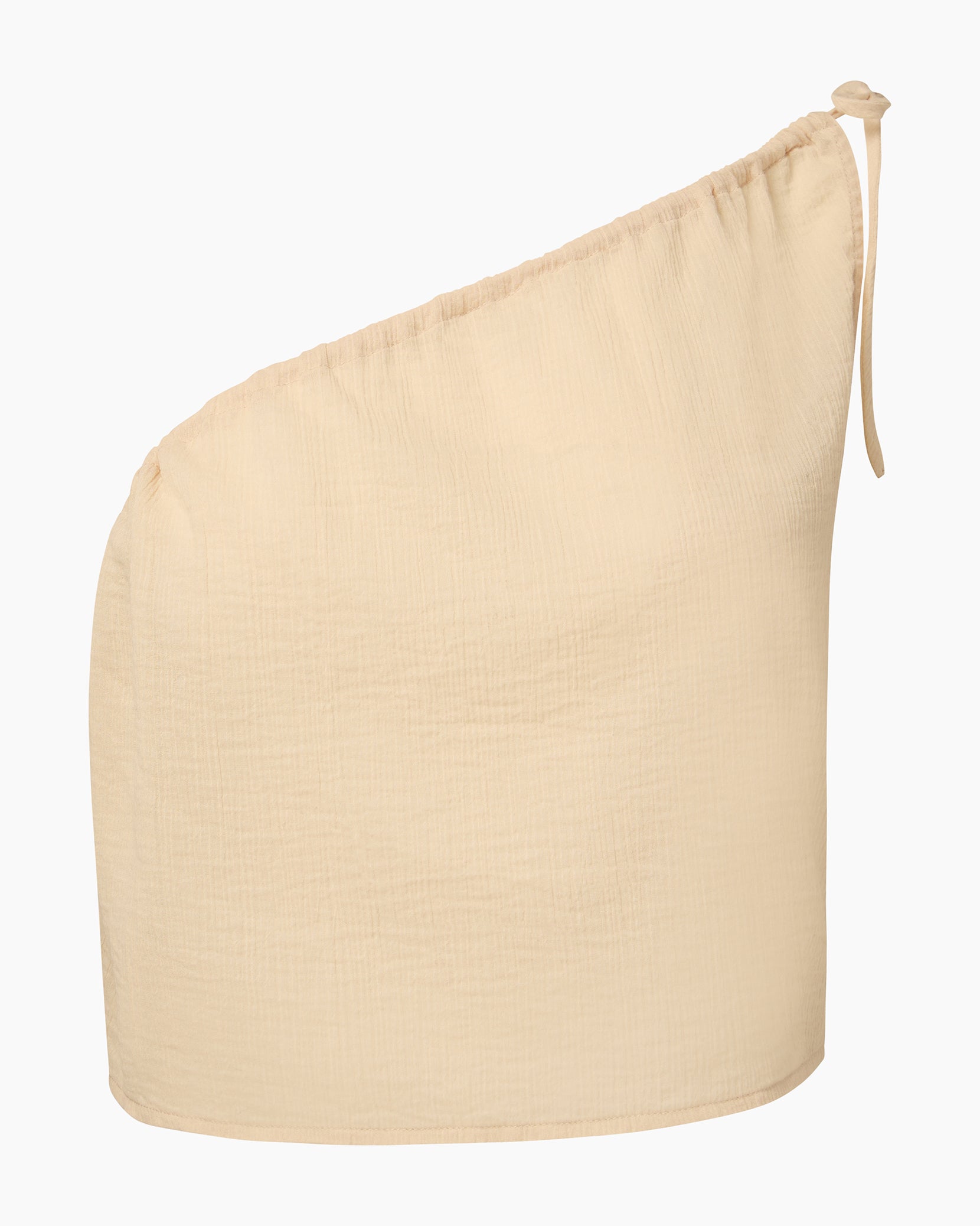 Crinkle Gauze One-shoulder Top