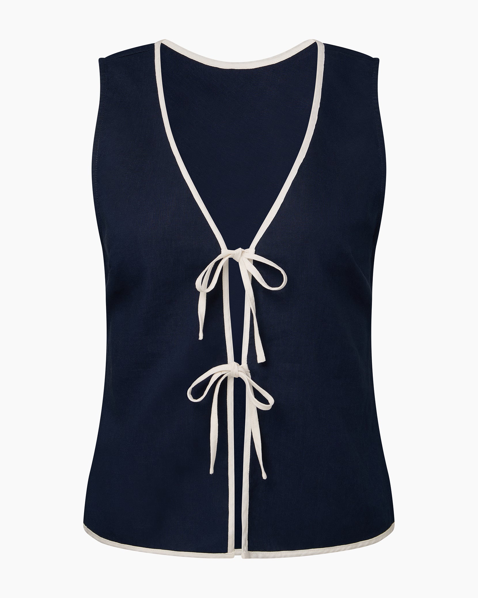 Air Linen Tie Front Tank