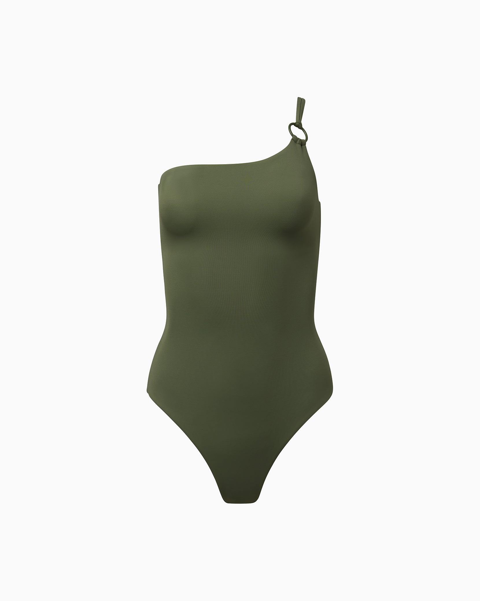MICHELA Deep V One-piece Swimsuit - Khaki