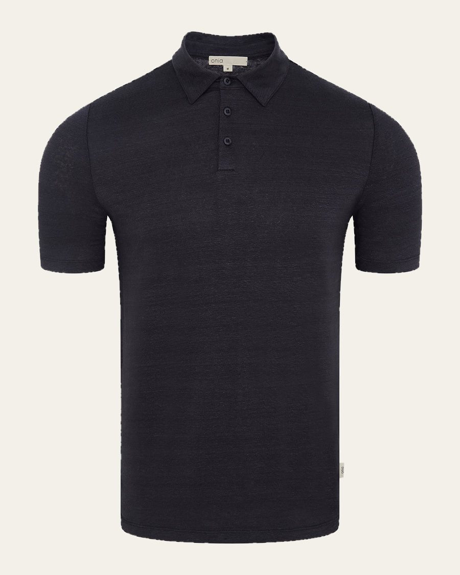 Stretch Linen Jersey Short Sleeve Polo
