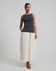 Boatneck Mix Media Dress