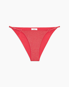 Hannah Shimmer Bikini Bottom in Raspberry - 12 - Onia