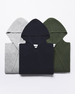 100% Cashmere Hooded Pullover in Sage - 7 - Onia