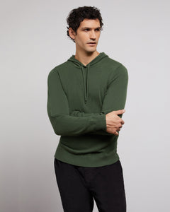 100% Cashmere Hooded Pullover in Sage - 2 - Onia