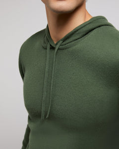 100% Cashmere Hooded Pullover in Sage - 5 - Onia