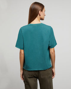 Garment Dye Jersey Tee in Hunter - 4 - Onia