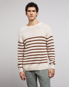 Boatneck Sweater in Swan-Almond - 2 - Onia