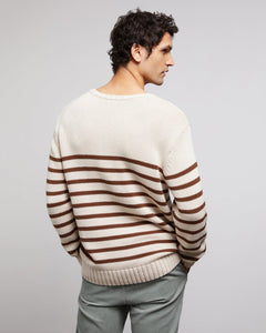 Boatneck Sweater in Swan-Almond - 4 - Onia