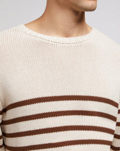 Boatneck Sweater in Swan-Almond - 5 - Onia
