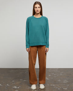 Wide Leg Corduroy Carpenter Pant in Mineral - 6 - Onia