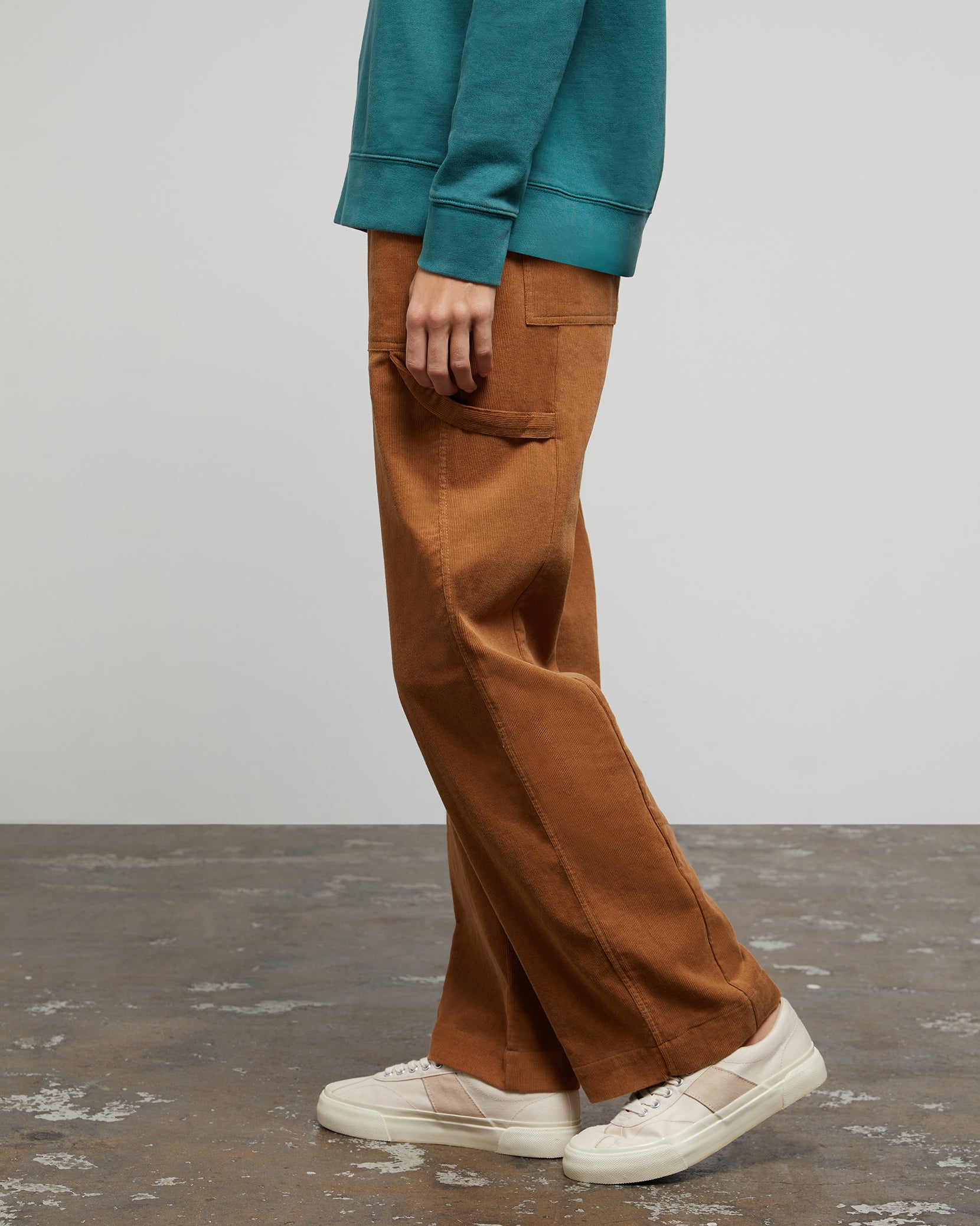 Wide Leg Corduroy Carpenter Pant