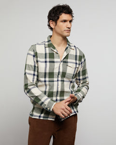 Flannel Convertible Shirt in Swan-Plaid - 1 - Onia