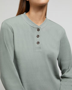 Waffle Henley in Sage - 5 - Onia