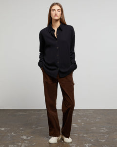 Wide Leg Corduroy Carpenter Pant in Bison - 5 - Onia