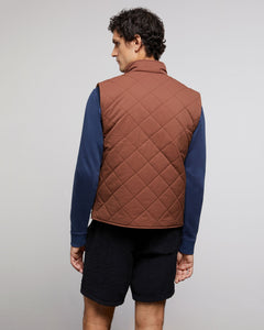 Quilted Twill Vest in Bison - 4 - Onia