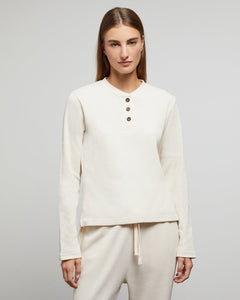 Waffle Henley in Swan - 1 - Onia