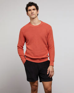 Pigment Dye Cotton Sweater in Spiced-Ginger - 1 - Onia