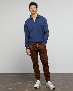Garment Dye Polo Pullover in Deep-Navy - 1 - Onia