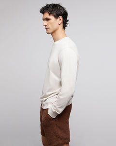 Garment Dye Terry Sweatshirt in Swan - 3 - Onia