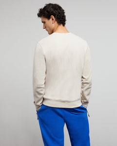 Waffle Crewneck Sweater in Swan - 3 - Onia